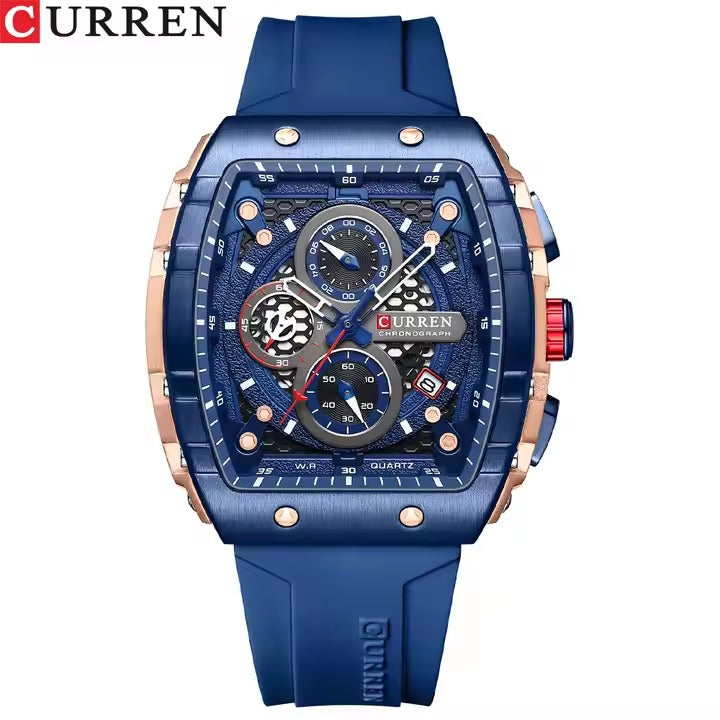 Reloj deportivo Curren 8442 AZUL con diseño moderno, resistente y funcional, ideal para actividades al aire libre y uso diario