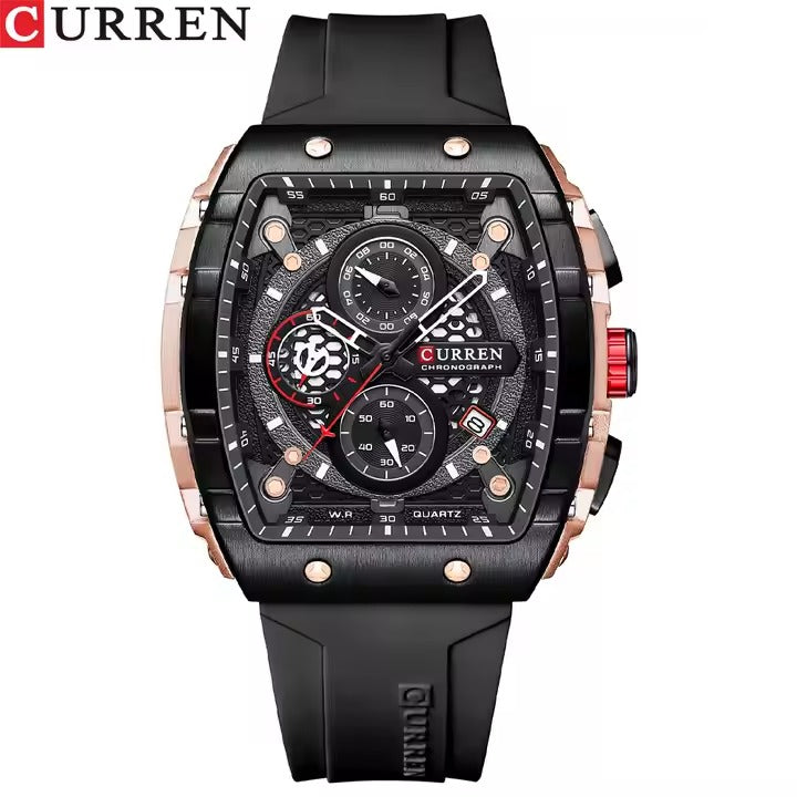 Reloj deportivo Curren 8442 NEGRO con diseño moderno, resistente y funcional, ideal para actividades al aire libre y uso diario